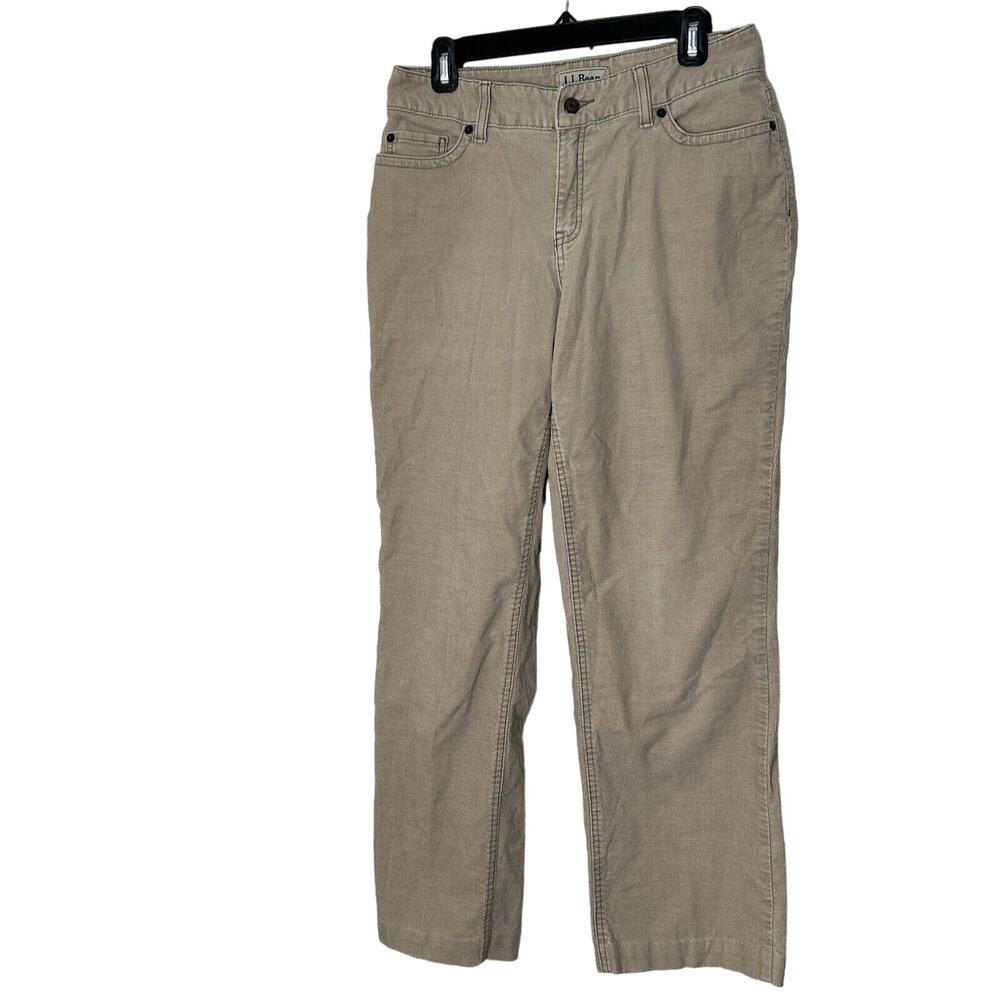 LL Bean Pants Womens 29” Khaki Corduroy Favorite Fit Curvy Straight